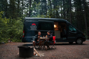 Karma Campervan camping in Banff National Park